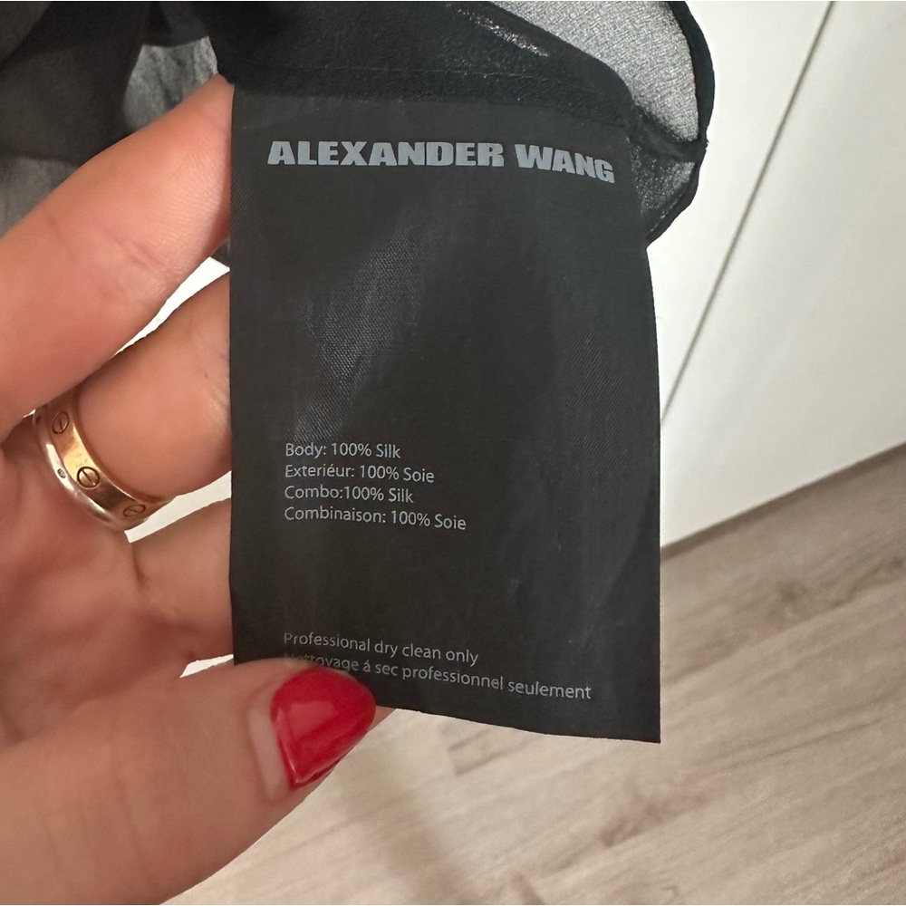 Alexander Wang 100% Silk Blouse - Black - Picture 7 of 9